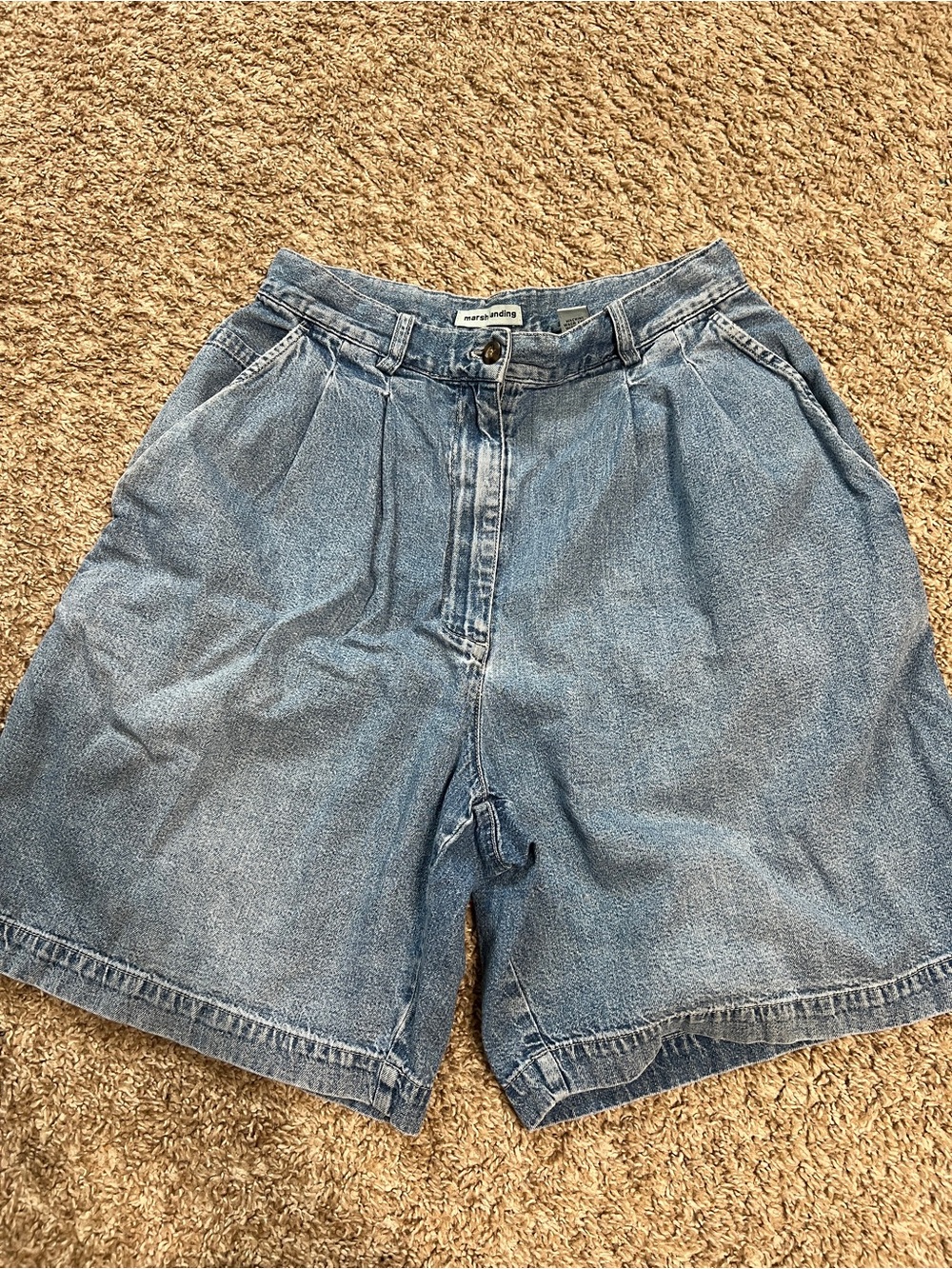 Marsh Landing Faded Blue Denim Shorts